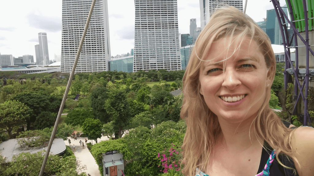 Enjoying the warm Singaporean weather, soaking in the vibrant energy of the city